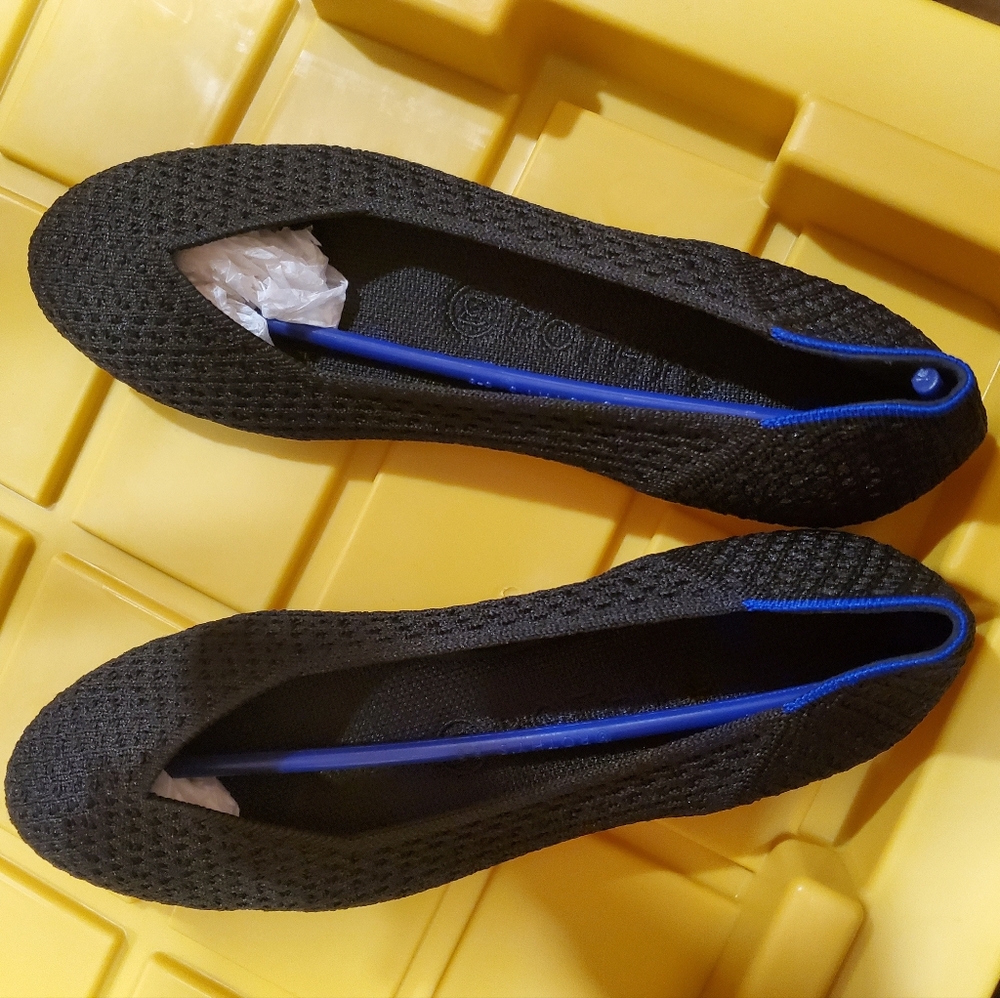 Rothys New Black Flats 9 1/2